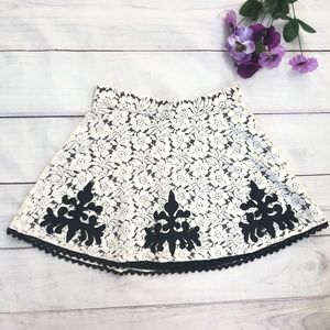 Jessica Simpson Lace Black and White Skirt